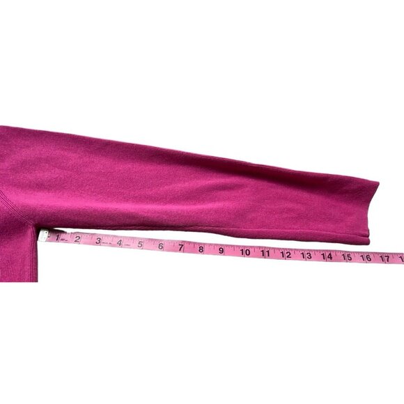 KOOS Of Course Women Ramie Silk Sweater Geometric Applique Sz M Pink 79-44 - Picture 7 of 11